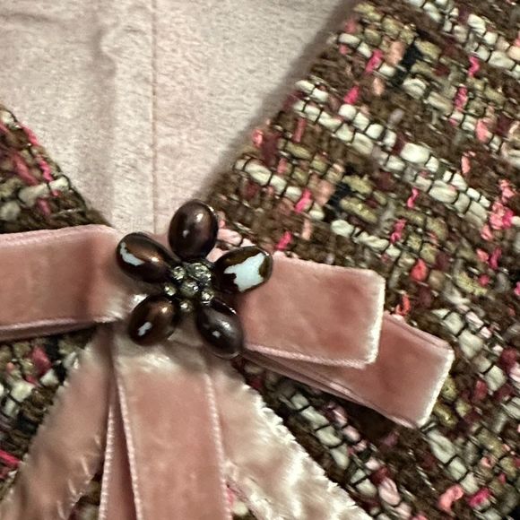 Kay Unger Tweed Y2K A-line Dress. Vintage. Pink. Unique and beautiful. - Picture 4 of 8